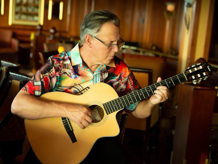 One of Adam Rafferty's students performing at an evening jam session